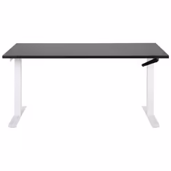Adjustable Standing Desk 160 x 72 cm Black and White DESTINES