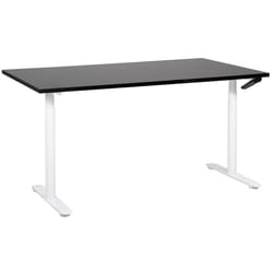 Adjustable Standing Desk 160 x 72 cm Black and White DESTINAS