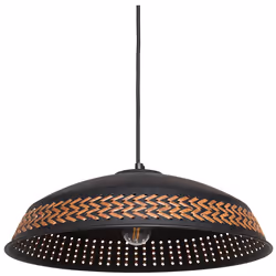 Metal Pendant Lamp Black MINILLAS
