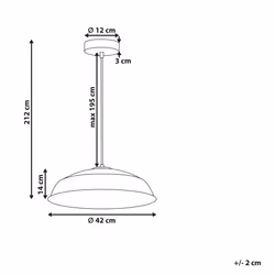 Metal Pendant Lamp Black MINILLAS