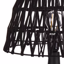 Table Lamp PELLEJAS Mango Wood Black - Additional view 4