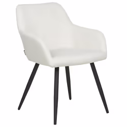 Set of 2 Dining Chairs CASMALIA Velvet Off-White - Additional view 4