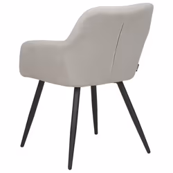 Set of 2 Dining Chairs CASMALIA Velvet Taupe - Additional view 4