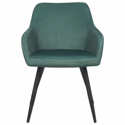 Set of 2 Dining Chairs CASMALIA Velvet Dark Green