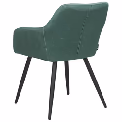 Set of 2 Dining Chairs CASMALIA Velvet Dark Green - Additional view 4