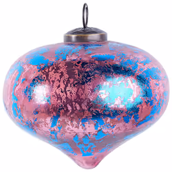 Set of 6 Glass Baubles Pink ASTRALE