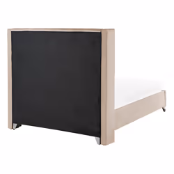 Bed Velvet LUBBON 140 x 200 cm (EU Double) Beige