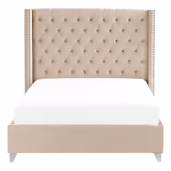 Bed Velvet LUBBON 140 x 200 cm (EU Double) Beige - Additional view 4