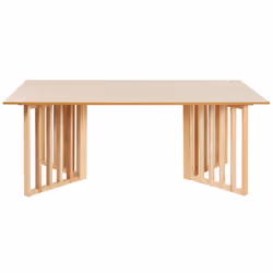 Dining Table LEANDRA Light Ash Wood 200 cm 100 cm