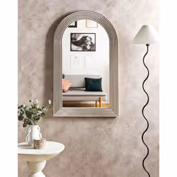Wall Mirror CHANDON 65 cm 107 cm Wood White
