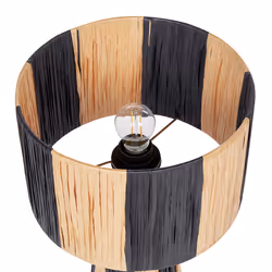 Table Lamp WELMEL Wicker Brown/ Black