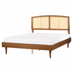 Bed Rattan VARZY 160 x 200 cm (EU King Size) Brown