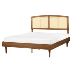 Bed Rattan VARZY 160 x 200 cm (EU King Size) Brown