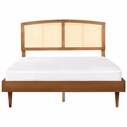 Bed Rattan VARZY 160 x 200 cm (EU King Size) Brown