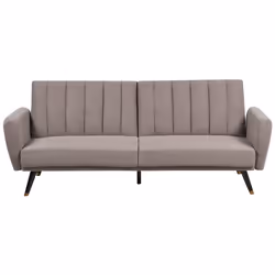 Sofa Bed VIMMERBY Fabric Light Brown 3 Seater