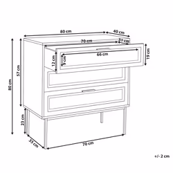 3 Drawer Chest PASCO Light Brown