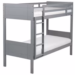 Bunk Bed Wood MAULDE 90 x 200 cm (EU Single) Grey
