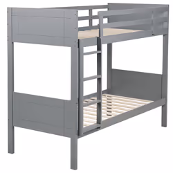 Bunk Bed Wood MAULDE 90 x 200 cm (EU Single) Grey
