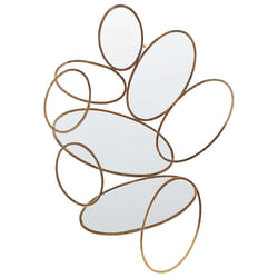 Wall Mirror DECIZE 113 cm 77 cm Metal Gold