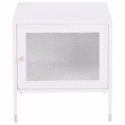Bedside Table OSSETT Metal White