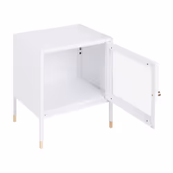 Bedside Table OSSETT Metal White