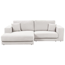 Corner Sofa LOFOTEN Fabric Off-White 3 Seater Right Hand