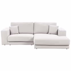Corner Sofa LOFOTEN Fabric Off-White 3 Seater Left Hand