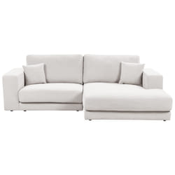 Corner Sofa LOFOTEN Fabric Off-White 3 Seater Left Hand