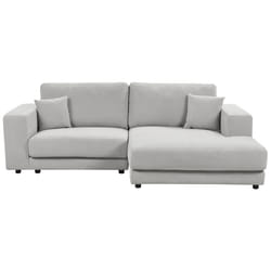 Corner Sofa LOFOTEN Fabric Light Grey 3 Seater Left Hand