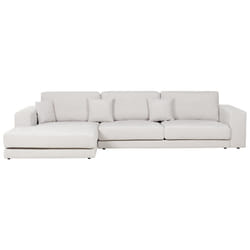 Corner Sofa LOFOTEN Fabric Off-White 4 Seater Right Hand