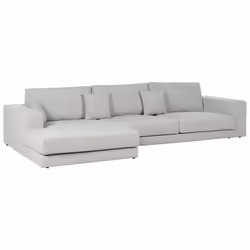 Corner Sofa LOFOTEN Fabric Light Grey 4 Seater Right Hand - Additional view 5