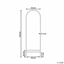 Wall Mirror JARNAGES 45 cm 145 cm Metal Black