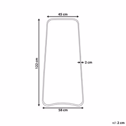 Wall Mirror LEVET 58 cm 122 cm Metal Gold