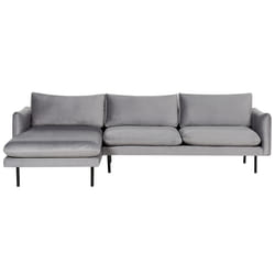 Corner Sofa VINTERBRO Velvet Grey 4 Seater Right Hand