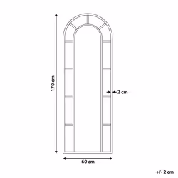 Wall Mirror CROSSES 60 cm 170 cm Metal Black