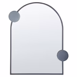 Wall Mirror AULON 69 cm 80 cm Metal Black