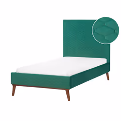 Bed Velvet BAYONNE 90 x 200 cm (EU Single) Green