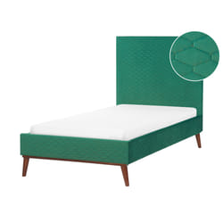 Bed Velvet BAYONNE 90 x 200 cm (EU Single) Green