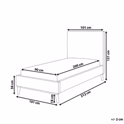 Bed Velvet BAYONNE 90 x 200 cm (EU Single) Green