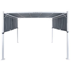 Gazebo LED PARGA Metal 310 cm 310 cm Grey