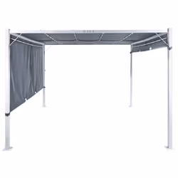 Gazebo LED PARGA Metal 310 cm 310 cm Grey