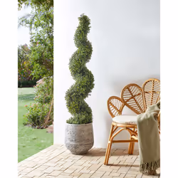 Artificial Potted Plant 158 cm BUXUS SPIRAL TREE