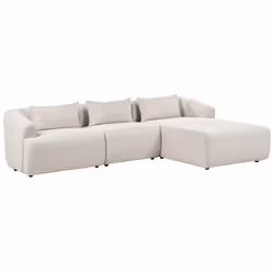 Corner Sofa SVANSELE Fabric Light Beige 3 Seater Left Hand