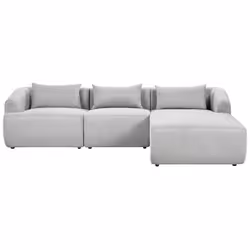 Corner Sofa SVANSELE Fabric Grey 3 Seater Left Hand