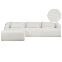Corner Sofa SVANSELE Boucle Off-White 3 Seater Right Hand