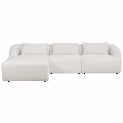 Corner Sofa SVANSELE Boucle Off-White 3 Seater Right Hand