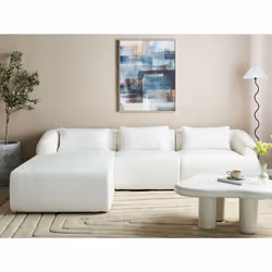 Corner Sofa SVANSELE Boucle Off-White 3 Seater Right Hand