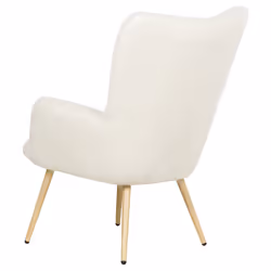 Wingback Chair VEJLE with Footstool Boucle Off-White - Additional view 5