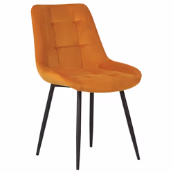 Set of 2 Dining Chairs MELROSE Velvet Orange - Additional view 5
