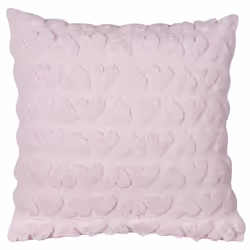 Set of 2 Tufted Cushions Hearts Pattern 45 x 45 cm Pink ASTRANTIA